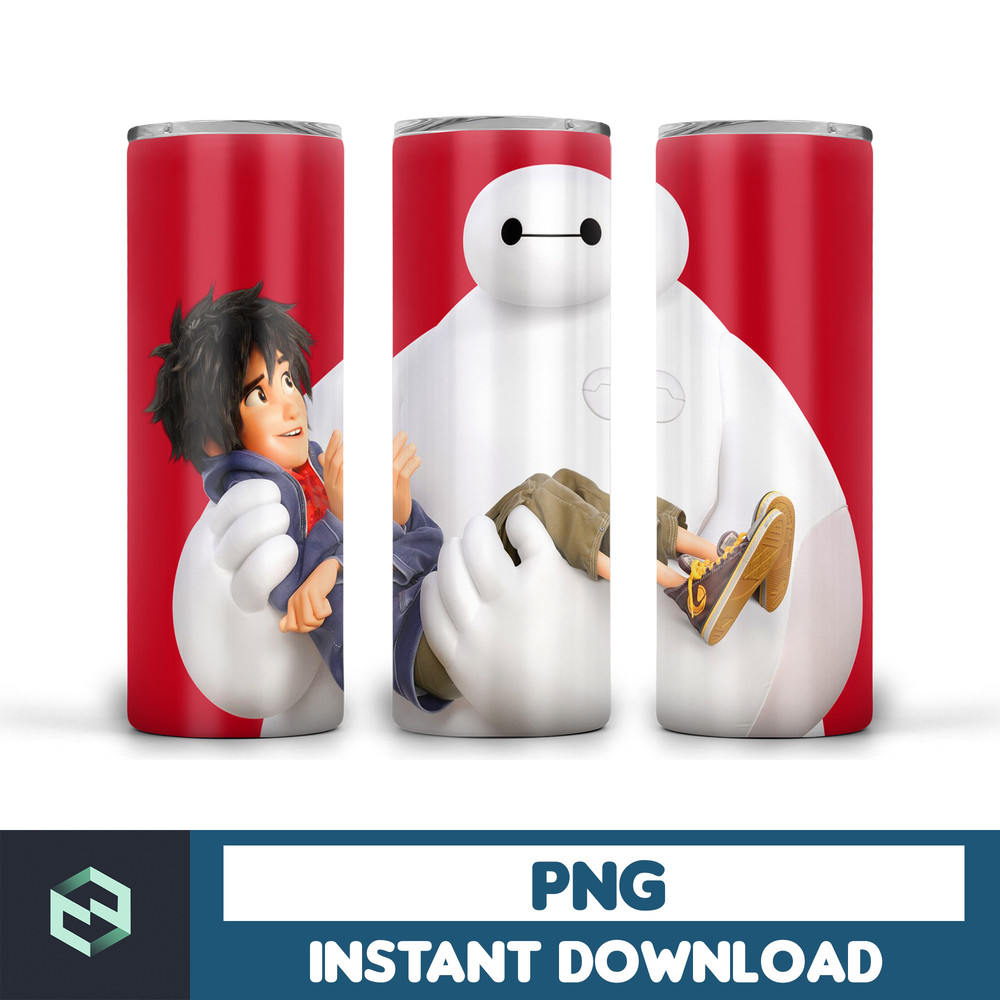 Big hero 6 tumbler ,Tumblers Designs 20oz Skinny Straight & Tapered, Design Template for Sublimation, Full Tumbler Wrap (34).jpg