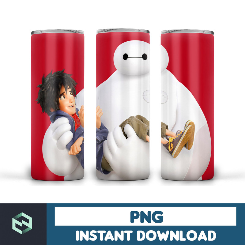 Big hero 6 tumbler ,Tumblers Designs 20oz Skinny Straight & Tapered, Design Template for Sublimation, Full Tumbler Wrap (34).jpg