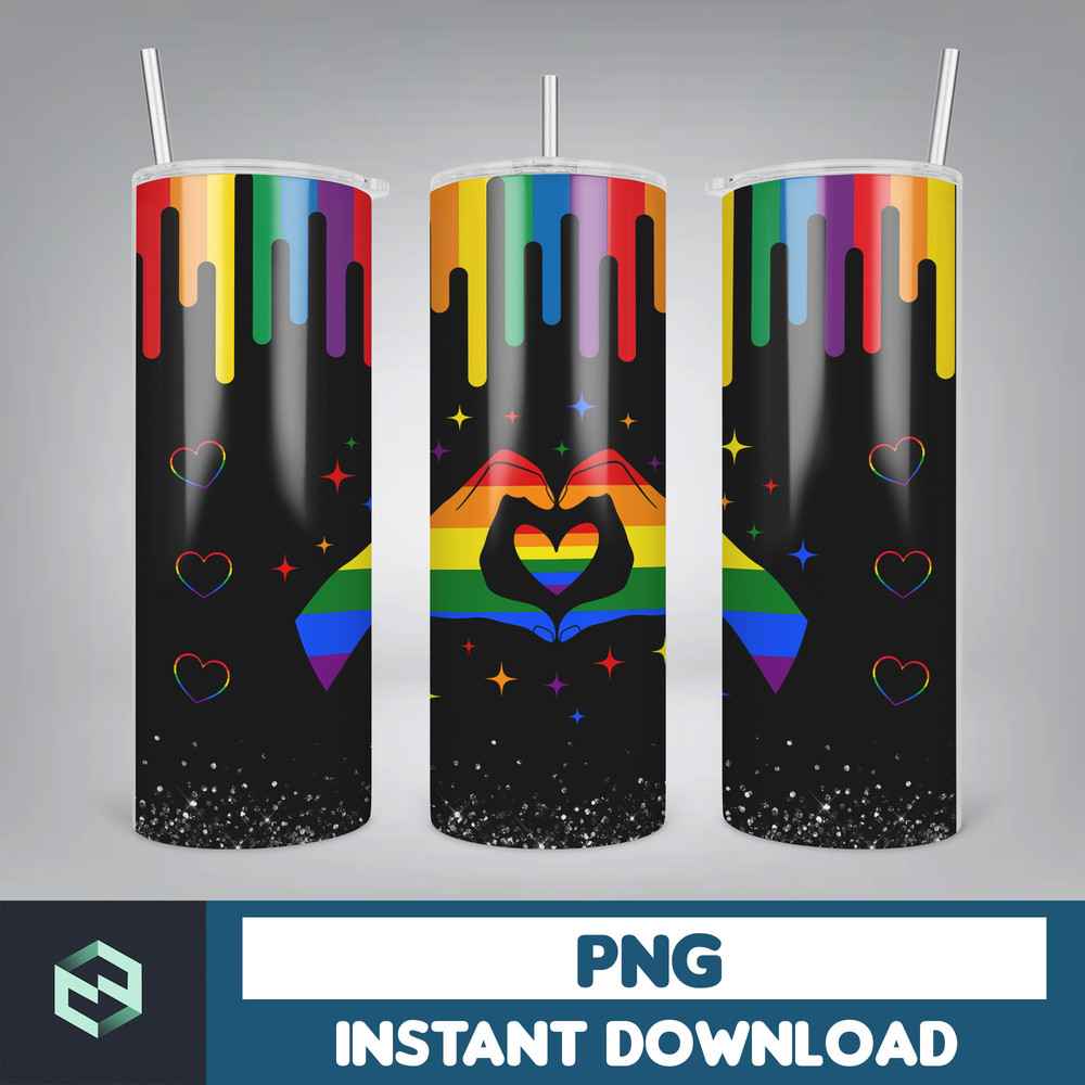 LGBT Pride 20oz Skinny Tumbler Design LGBT Sublimation Wrap LGBT Tumbler Png Commercial Use Included (6).jpg
