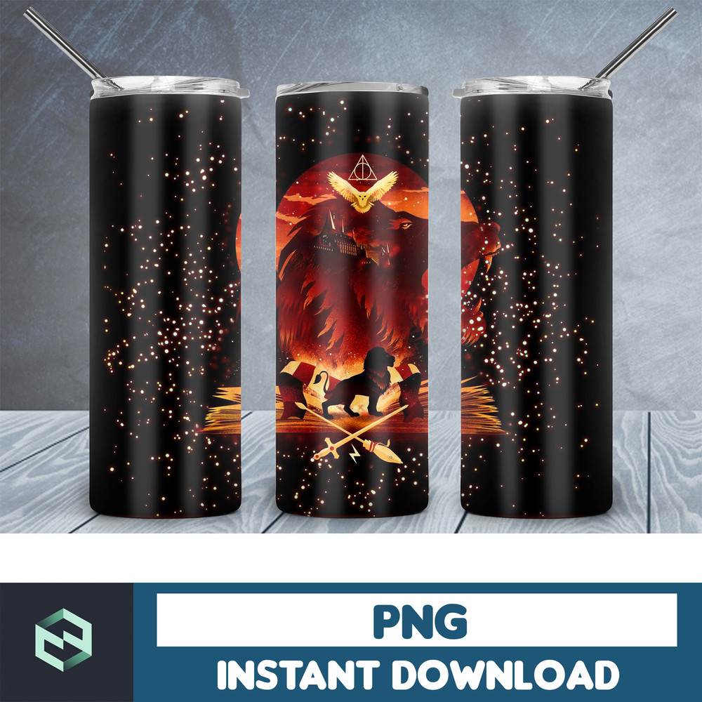 Harry Potter Skinny Tumbler, Wizard 20oz Skinny Tumbler, Digital Download, Movie Tumbler Sublimation, Harry 20oz skinny tumbler template, PNG sublimation (25).j