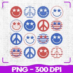 4th of july smiley face png, sublimation, 4th of july png, sublimation, png files, sublimation png, png