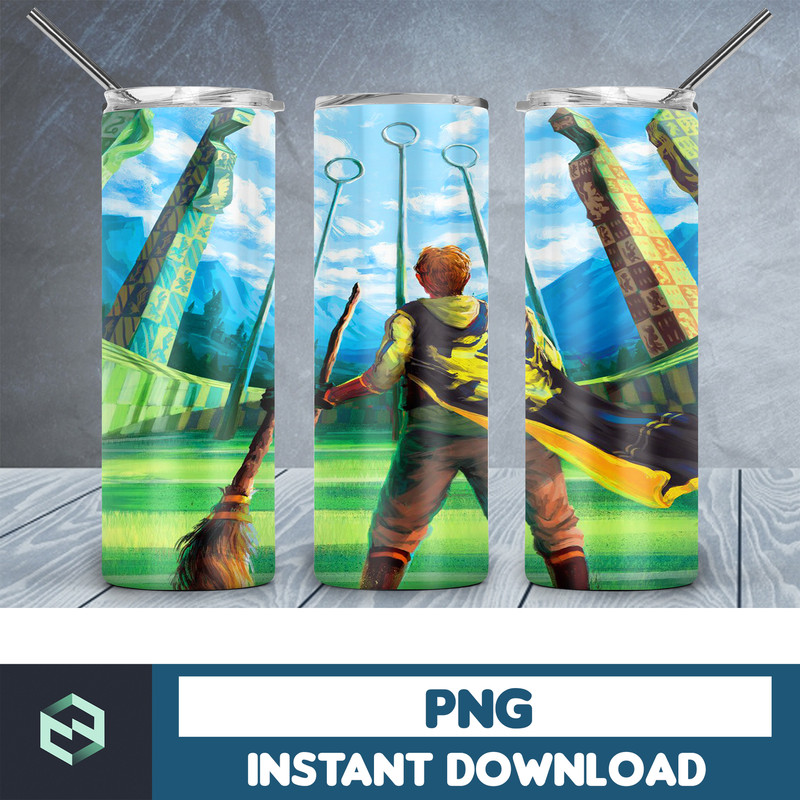 Harry Potter Skinny Tumbler, Wizard 20oz Skinny Tumbler, Digital Download, Movie Tumbler Sublimation, Harry 20oz skinny tumbler template, PNG sublimation (35).j