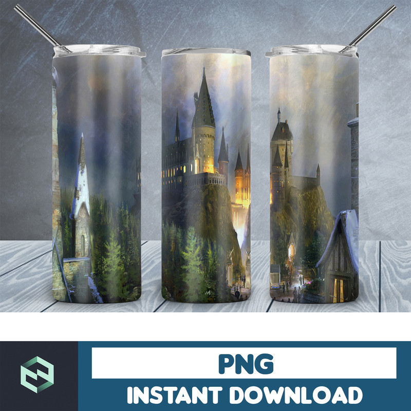 Harry Potter Skinny Tumbler, Wizard 20oz Skinny Tumbler, Digital Download, Movie Tumbler Sublimation, Harry 20oz skinny tumbler template, PNG sublimation (39).j