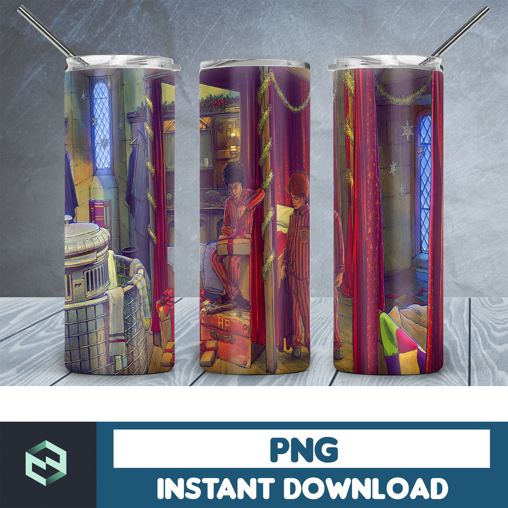 Harry Potter Skinny Tumbler, Wizard 20oz Skinny Tumbler, Digital Download, Movie Tumbler Sublimation, Harry 20oz skinny tumbler template, PNG sublimation (47).j