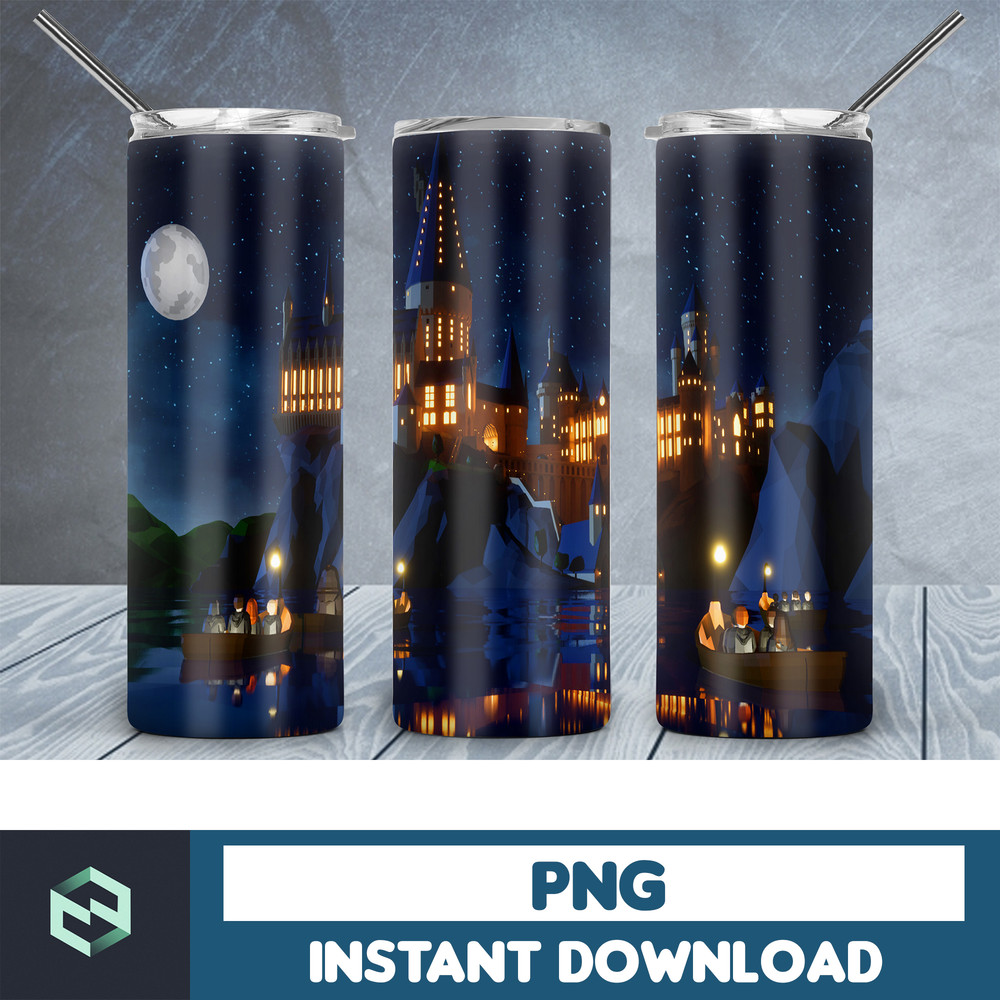 Harry Potter Skinny Tumbler, Wizard 20oz Skinny Tumbler, Digital Download, Movie Tumbler Sublimation, Harry 20oz skinny tumbler template, PNG sublimation (51).j