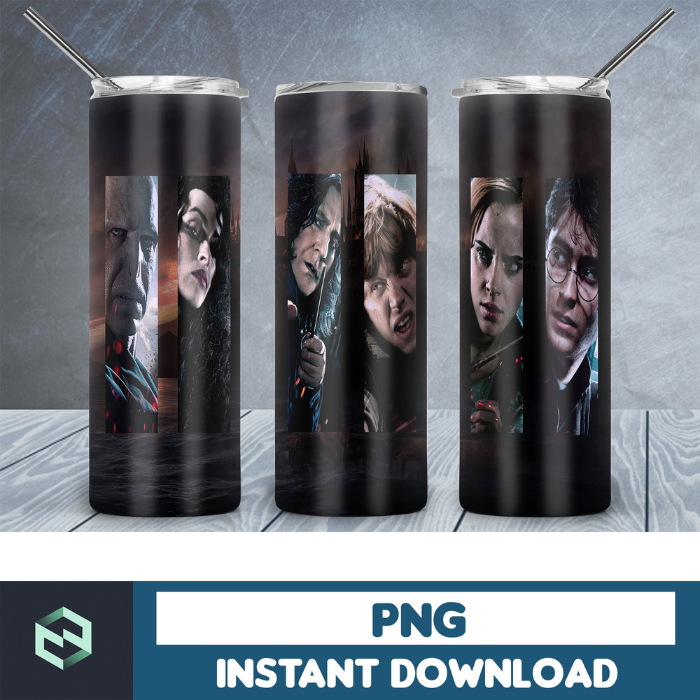 Harry Potter Skinny Tumbler, Wizard 20oz Skinny Tumbler, Digital Download, Movie Tumbler Sublimation, Harry 20oz skinny tumbler template, PNG sublimation (52).j