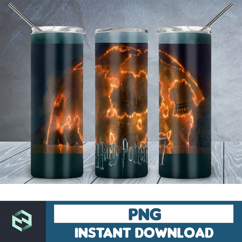 Harry Potter Skinny Tumbler, Wizard 20oz Skinny Tumbler, Digital Download, Movie Tumbler Sublimation, Harry 20oz skinny tumbler template, PNG sublimation (53).j