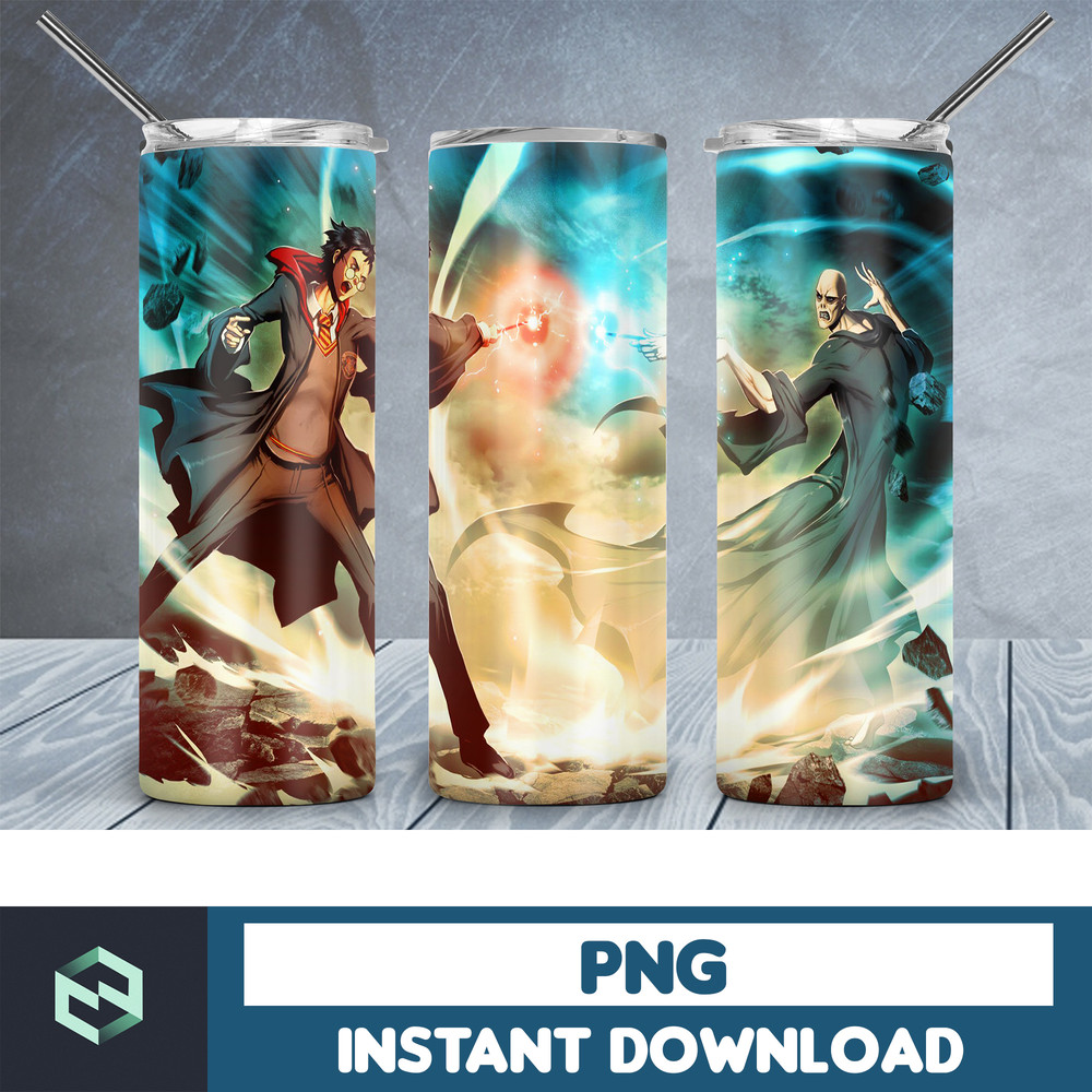 Harry Potter Skinny Tumbler, Wizard 20oz Skinny Tumbler, Digital Download, Movie Tumbler Sublimation, Harry 20oz skinny tumbler template, PNG sublimation (61).j