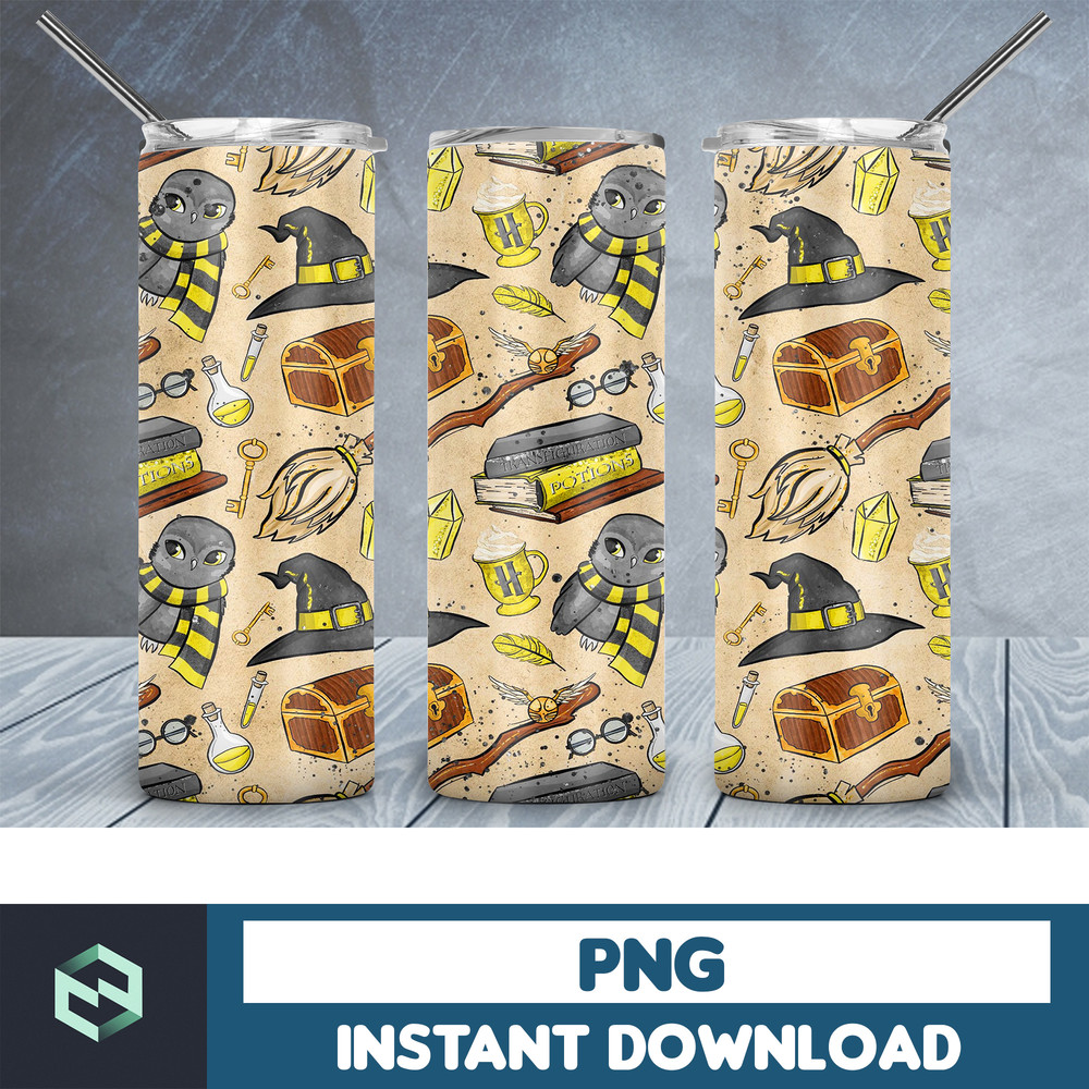 Harry Potter Skinny Tumbler, Wizard 20oz Skinny Tumbler, Digital Download, Movie Tumbler Sublimation, Harry 20oz skinny tumbler template, PNG sublimation (81).j