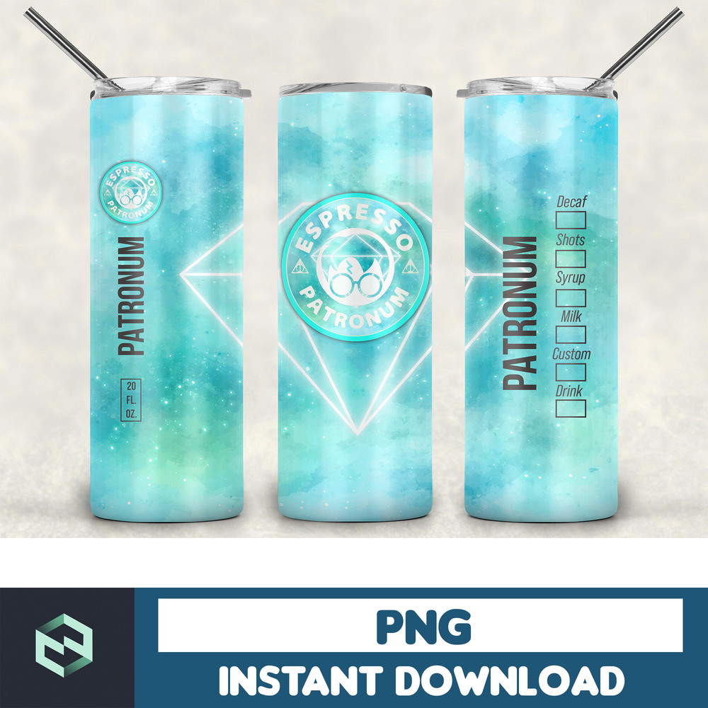Harry Potter Skinny Tumbler, Wizard 20oz Skinny Tumbler, Digital Download, Movie Tumbler Sublimation, Harry 20oz skinny tumbler template, PNG sublimation (109).