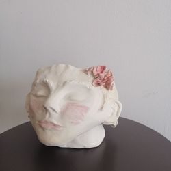 ceramic  face vase