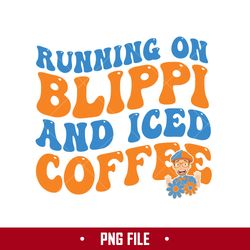 running on blippi and iced coffee png, blippi cartoon png digital file