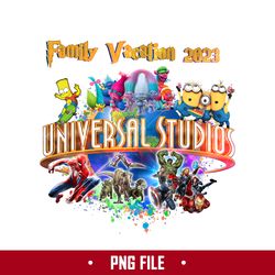 universal studios family vacation 2023 png, universal family vacation png, family trip png digital file
