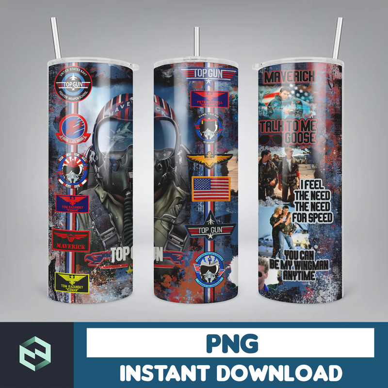 Top Gun Tumbler, 20oz Skinny Tumbler Top Gun,Straight PNG, Digital Download, Tumbler Wrap, Top Gun Tumbler (4).jpg