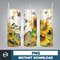 Bee Tumbler Sublimation Design, Honey Bee Sunflowers 20oz Skinny Tumbler Wraps Templates - PNG Digital Download (4).jpg