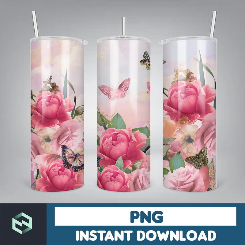 Butterfly Tumbler Wrap PNG - 20oz Tumbler Wrap Digital Download - Gift For Her - 20oz Skinny Tumbler Wrap (7).jpg