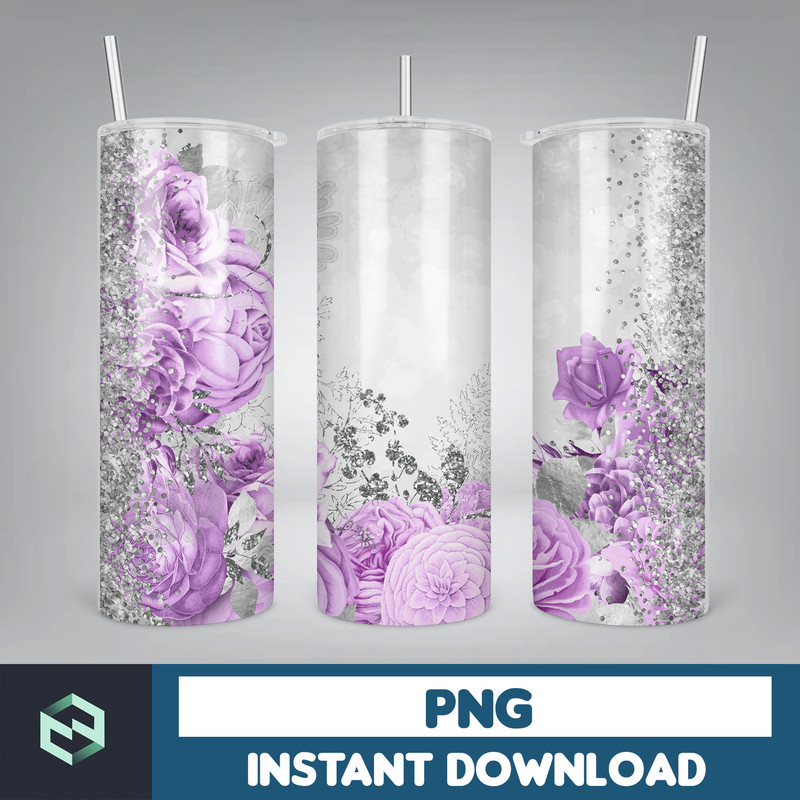 Floral Tumbler Wrap, Flower Tumblers, PNG Seamless Tumbler, Designs Sublimation, Designs Downloads (10).jpg