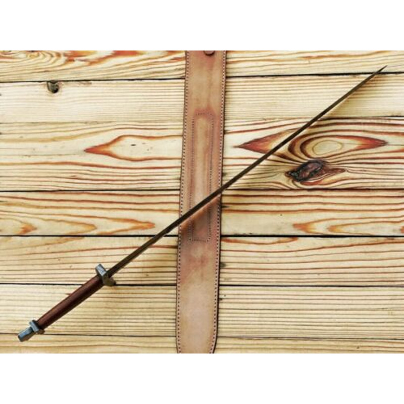 HandmadeDamascusSteelMedievalSwordVikingLongswordwithRoseWoodHandleMothersDayGiftMothe