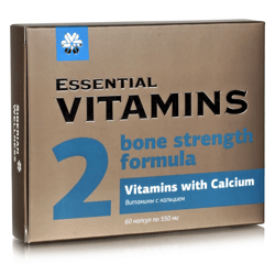 Calcium vitamins, 60 capsules / strong bones / beautiful nails