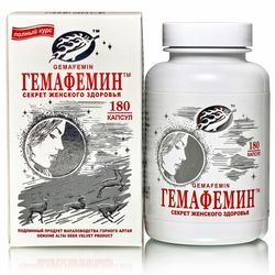 Hemafemin vitamins for women 180 capsules / full course for women / at menopause / estrogens / non-hormonal