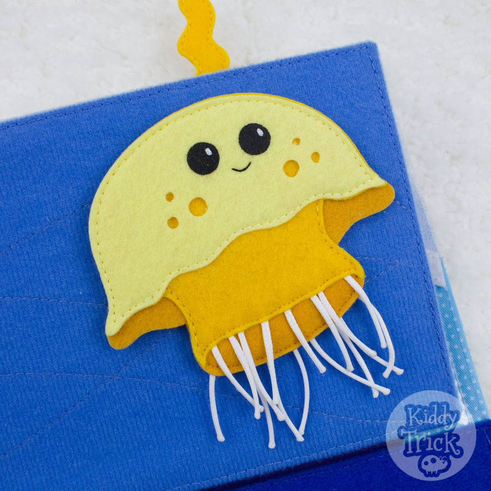 yellow felt jellyfish