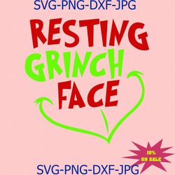 resting grinch face svg, resting grinch png, grinch silhouette, grinch christmas cricut, grinch clipart, png shirt, dxf