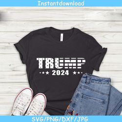 trump 2024 svg, make america great again, election 2024, trump make american great again, american flag text, silhouette