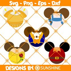 Beauty And The Beast Svg, Mouse Head Svg, Disneyland Svg, Disney Mickey Mouse Svg, File For Cricut