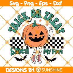 Trick or Treat Smell My Feet svg, Funny pumpkins retro halloween  Svg, Halloween Svg, File For Cricut