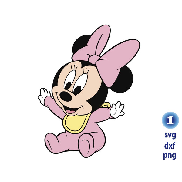 disney baby minnie svg, baby minnie mouse svg, baby mouse sv - Inspire  Uplift