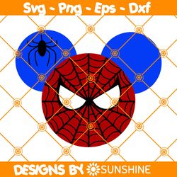 Spiderman Mouse Head Svg, Spiderman Svg, Marvel Superheros SVG, Disneyland Svg, Disney Mickey Mouse svg, File For Cricut