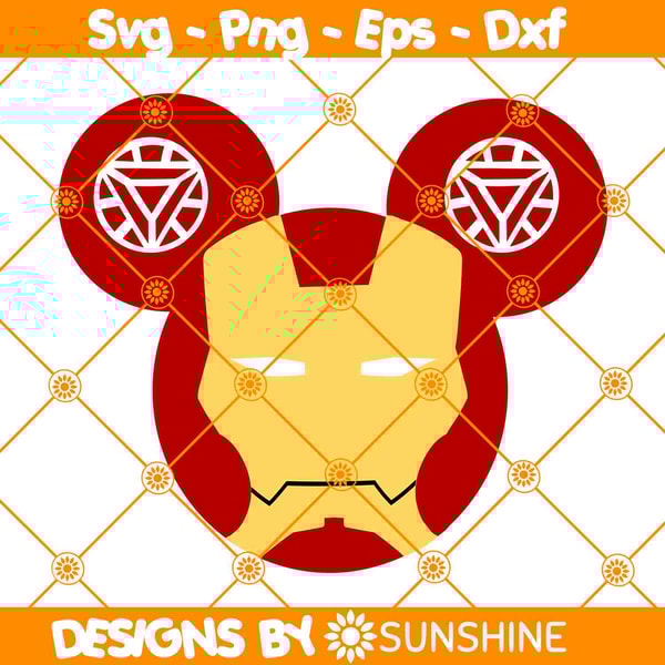 Iron Man Mouse Head Svg, Iron Man Svg, Marvel Superheros SVG - Inspire ...