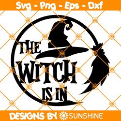 The Witch Is In Svg, Halloween Door Hanger Svg, Halloween Door Sign Svg, Halloween Sign Glowforge Svg, Halloween Svg, Fi