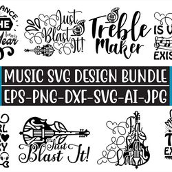 Music Quotes SVG Bundle | Music SVG Design | Funny Sayings
