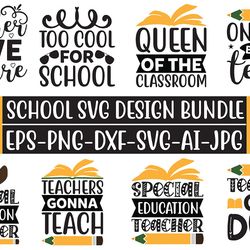 School SVG Design Bundle ,Big Bundle SVG file for Cricut, Teacher bundle SVG - Teacher shirt svg - Tee bundle - Motivati