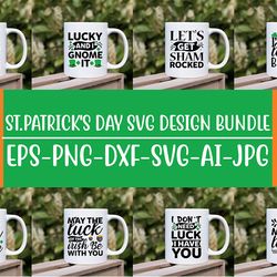 st. patrick's day full color design bundle, st patrick's day svg, luck svg, irish svg, shamrock svg, clover svg, cut fil