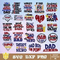 Father's Day Bundle Svg, Cut Files, Cricut, Vector, Clipart, Silhouette, Printable, Graphics Design, Digital Download