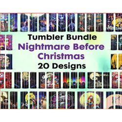 20 Tumbler Nightmare Before Christmas, Jack Skellington Tumbler Png,Halloween Tumbler Wrap, Movies Characters Tumbler Wr