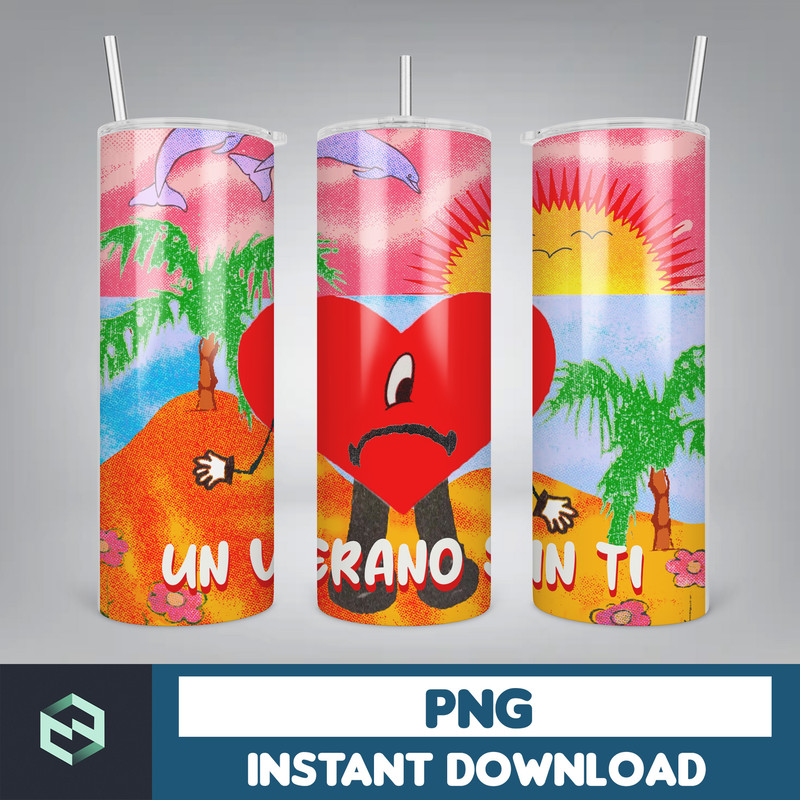 Bad Bunny Tumbler Design 20oz Tumblers Tumbler Wrap Tumbler Designs PNG Sublimation Design Benito (1).jpg