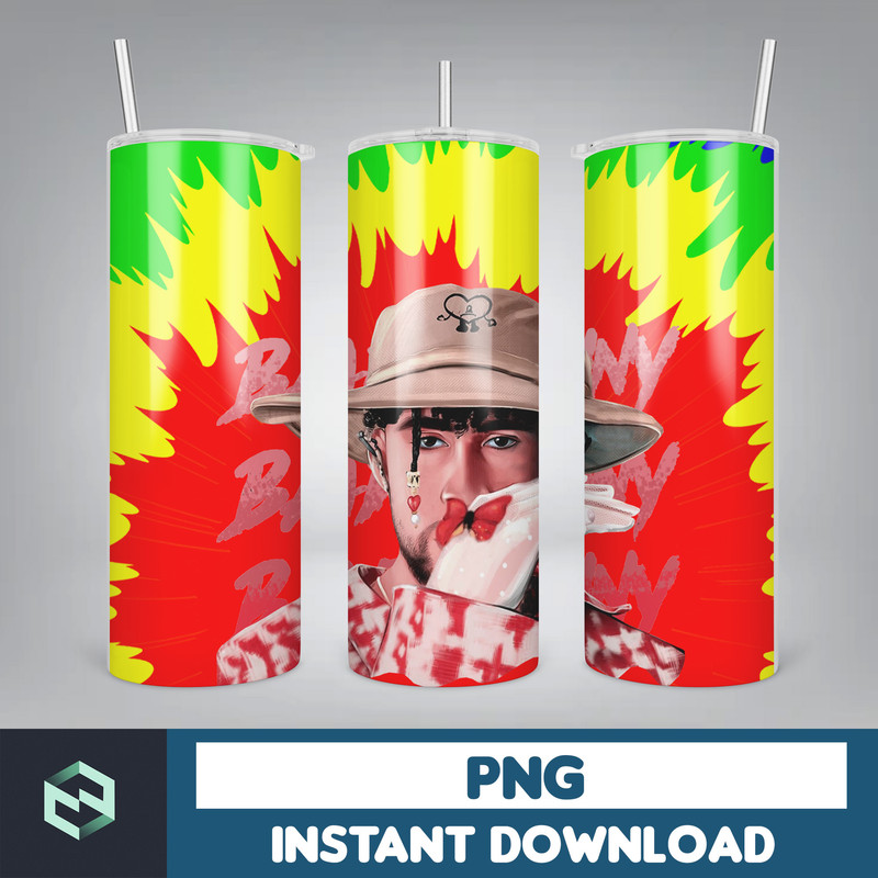 Bad Bunny Tumbler Design 20oz Tumblers Tumbler Wrap Tumbler Designs PNG Sublimation Design Benito (20).jpg