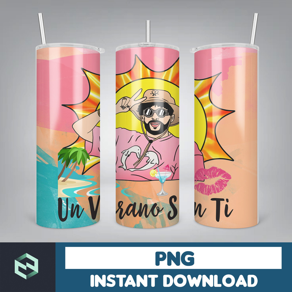Bad Bunny Tumbler Design 20oz Tumblers Tumbler Wrap Tumbler Designs PNG Sublimation Design Benito (31).jpg