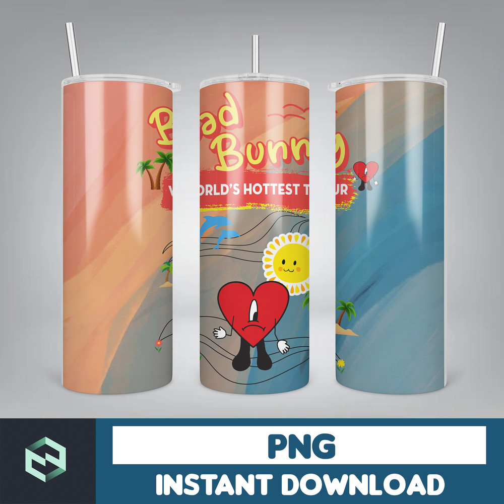 Bad Bunny Tumbler Design 20oz Tumblers Tumbler Wrap Tumbler Designs PNG Sublimation Design Benito (43).jpg