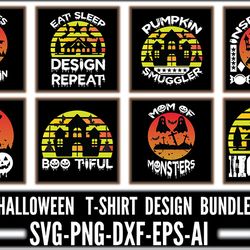 HALLOWEEN DESIGN BUNDLE- Halloween designs and Halloween png, Halloween T-shirts, - T-Shirt Designs, pod Designs