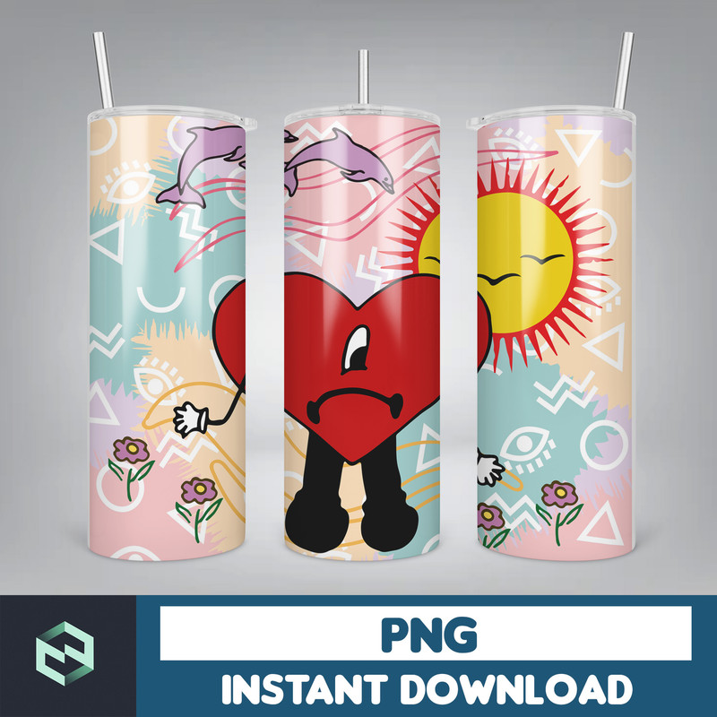 Bad Bunny Tumbler Design 20oz Tumblers Tumbler Wrap Tumbler Designs PNG Sublimation Design Benito (55).jpg
