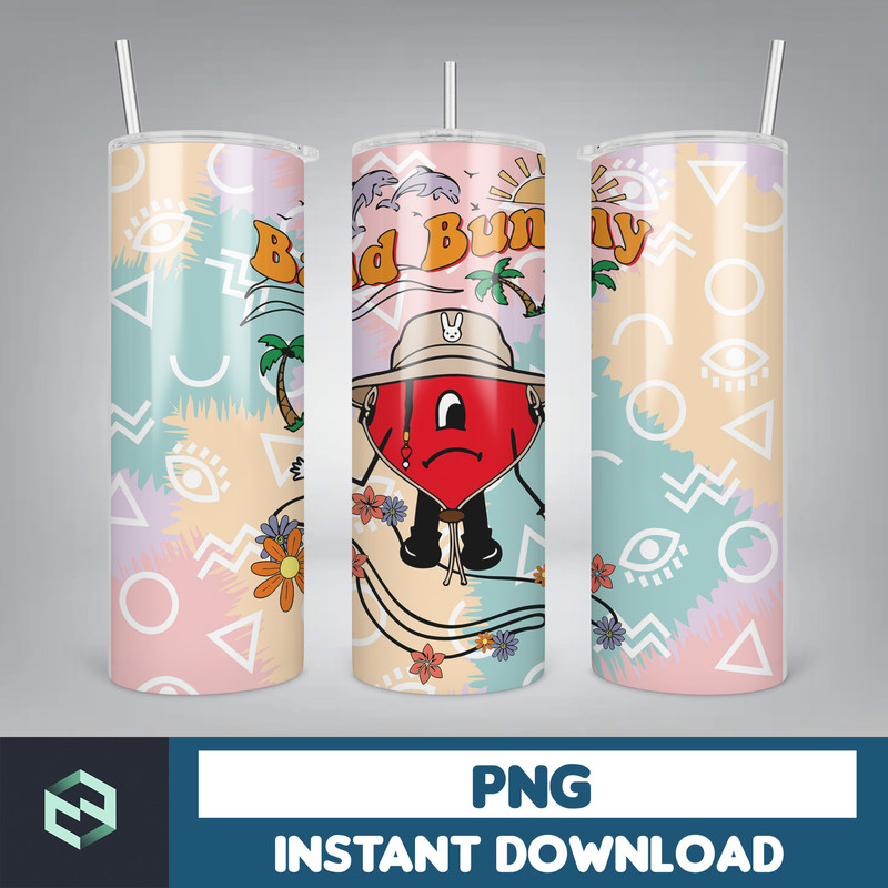Bad Bunny Tumbler Design 20oz Tumblers Tumbler Wrap Tumbler Designs PNG Sublimation Design Benito (57).jpg