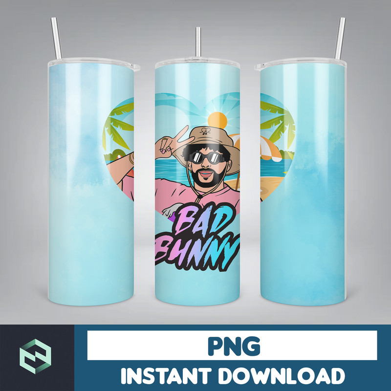 Bad Bunny Tumbler Design 20oz Tumblers Tumbler Wrap Tumbler Designs PNG Sublimation Design Benito (59).jpg
