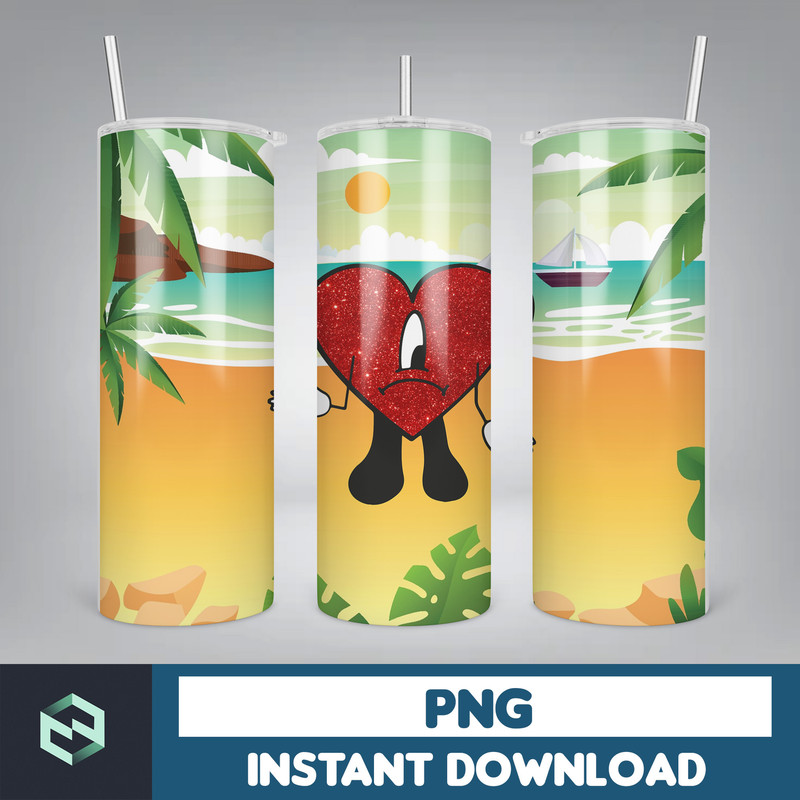 Bad Bunny Tumbler Design 20oz Tumblers Tumbler Wrap Tumbler Designs PNG Sublimation Design Benito (61).jpg
