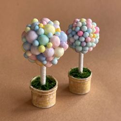 Miniature spring tree, dollhouse, scale 1:12