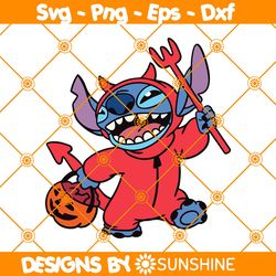 Devil x Stitch Svg, Stitch Svg, Devil Svg, Disney Halloween Svg, Horror Character Halloween Svg, File For Cricut