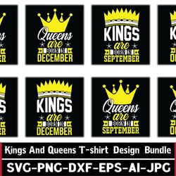 kings and queens t-shirt design bundle